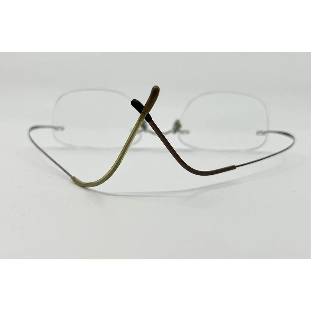 Silhouette Eyeglasses Unisex Silver Rimless Titan Minimal Art 44159 Small